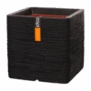 Capi Plantenbak Vierkant Nature Rib NL - L50 X B50 X H50cm - Zwart -Pokon Winkel pot vierkant rib nl 50x50x50 zwart plantenbak 1 5