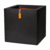 Capi Plantenbak Vierkant Urban Smooth NL - L40 X B40 X H40cm - Zwart -Pokon Winkel pot vierkant smooth nl 40x40x40 zwart plantenbak 1 4