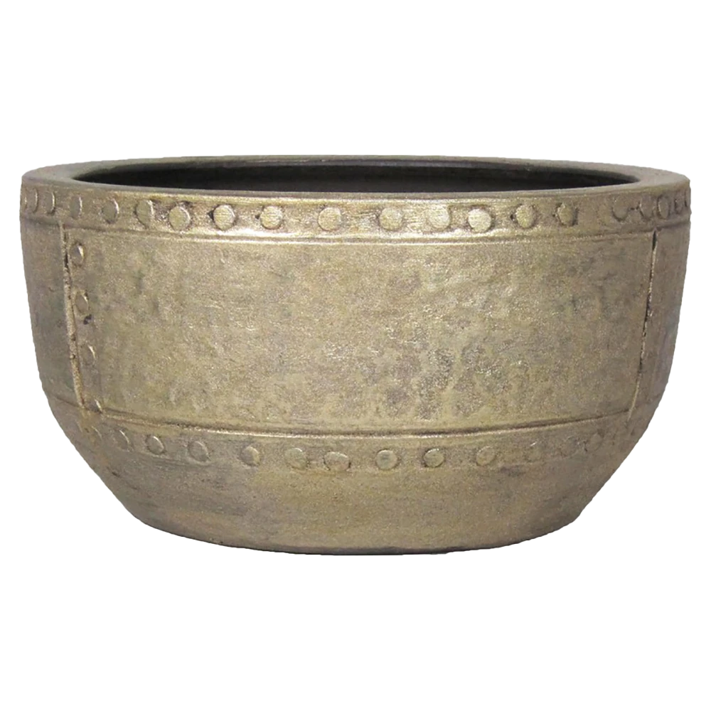 Plantenschaal Fien - D29 X H14cm - Goud 3 Plantenschaal Fien - D29 X H14cm - Goud