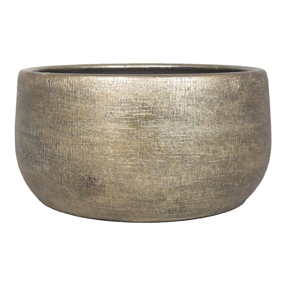Plantenschaal Mira - D29 X H14cm - Goud 3 Plantenschaal Mira - D29 X H14cm - Goud
