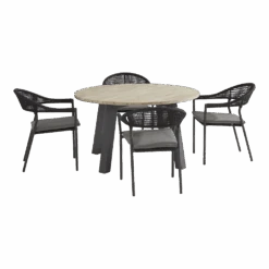 Sienna Dining Stoel - Grijs - Incl. Kussen -Pokon Winkel sienna dining stoel grijs incl kussen 5 1