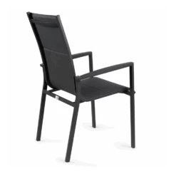 Tuinstoel Foxx Met Hoge Rugleuning - Alu Stapelbare Stoel - Charcoal -Pokon Winkel tuinstoel foxx met hoge rugleuning alu stapelbare stoel charcoal 2