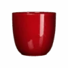 Bloempot Tusca - D28 X H25cm - Donkerrood -Pokon Winkel tusca pot rond d rood h25xd28cm bloempot 1 4