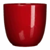Bloempot Tusca - D39 X H34.5cm - Donkerrood -Pokon Winkel tusca pot rond d rood h34 5xd39cm bloempot 1 4