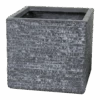 Plantenbak Utah Cubi - L44 X B44 X H38.5cm - Donkergrijs -Pokon Winkel utah cubi graphite w44h38 plantenbak 1 4