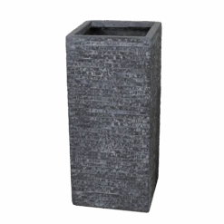 Plantenbak Utah Cubihi - L27 X B27 X H60cm - Donkergrijs