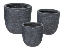Bloempot Utah Egg - D27 X H26cm - Donkergrijs -Pokon Winkel utah egg pot graphite d27h26 bloempot 6 8