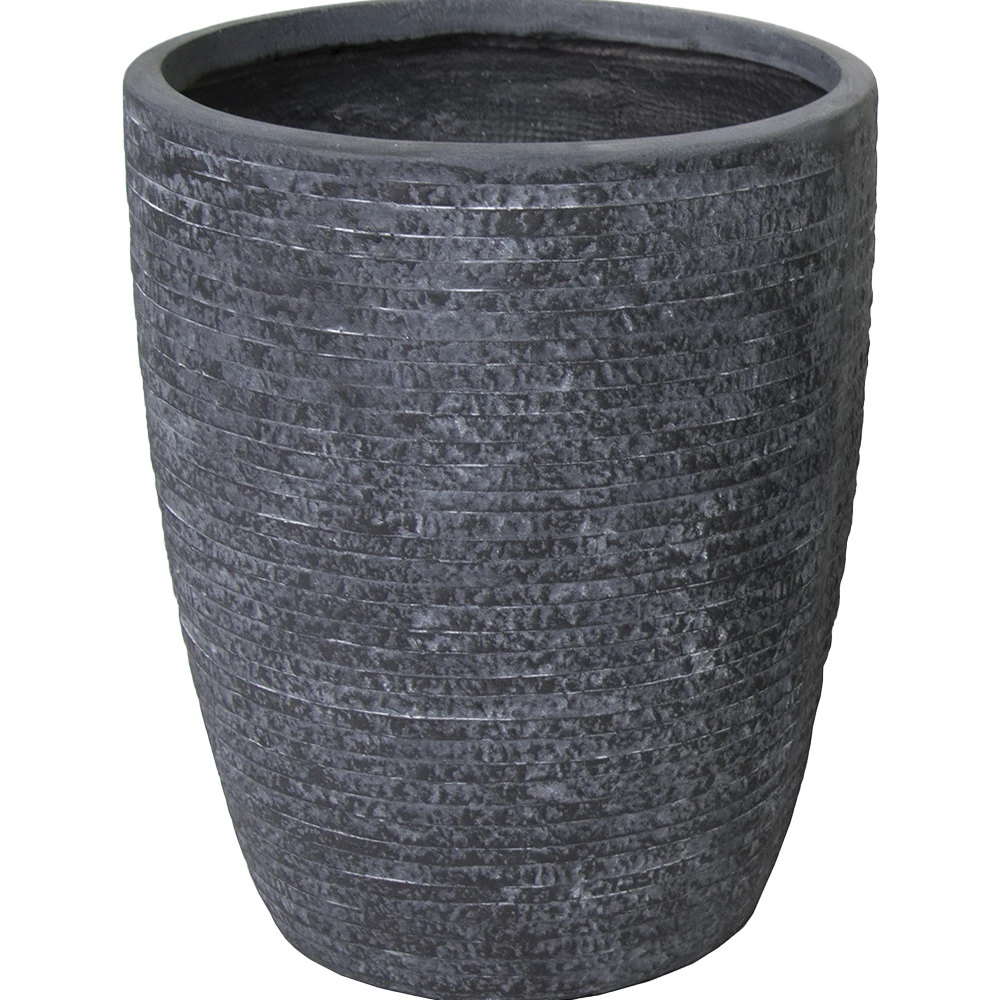 Bloempot Utah Egg High - D42 X H52cm - Donkergrijs 3 Bloempot Utah Egg High - D42 X H52cm - Donkergrijs