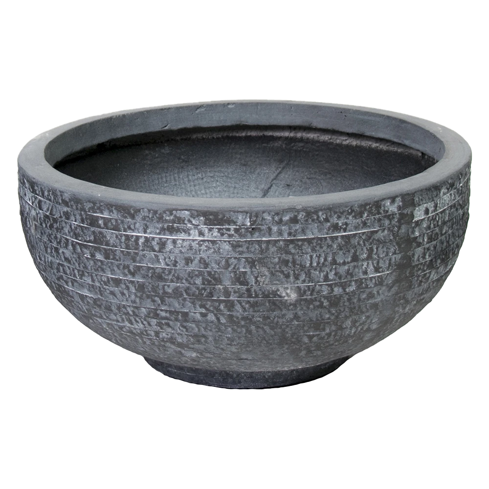Plantenschaal Utah - D55 X H27cm - Donkergrijs 3 Plantenschaal Utah - D55 X H27cm - Donkergrijs