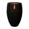 Capi Bloempot Hoog Nature Elegant Deluxe Rib NL - D38 X H58cm - Zwart 2 Capi Bloempot Hoog Nature Elegant Deluxe Rib NL - D38 X H58cm - Zwart -Pokon Winkel vaas elegant deluxe rib nl 40x60 zwart bloempot 1 4