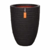 Capi Bloempot Nature Elegant Row NL - D46 X H58cm - Zwart -Pokon Winkel vaas elegant laag row nl 46x58 zwart bloempot 1 4